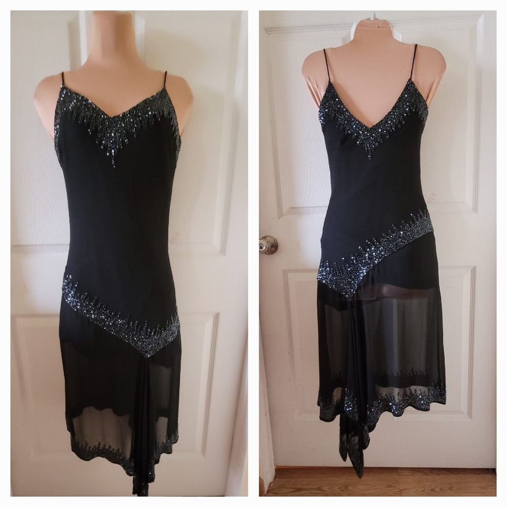 J Kara strappy black dress
